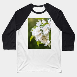 White Apple Blossoms Springtime Baseball T-Shirt